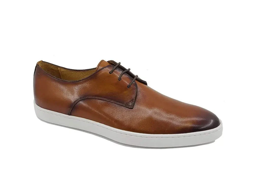 Carrucci Shoes Leather Derby Dress Sneaker Handmade Calf Leather KS529-01 - Image 5