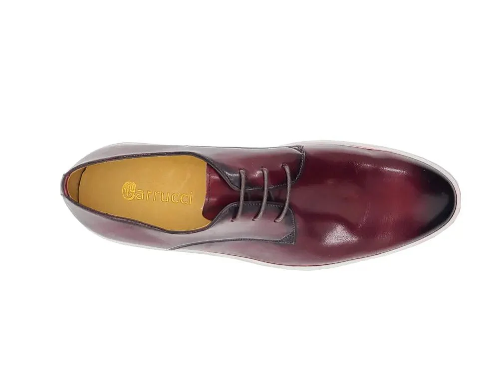 Carrucci Shoes Leather Derby Dress Sneaker Handmade Calf Leather KS529-01 - Image 9