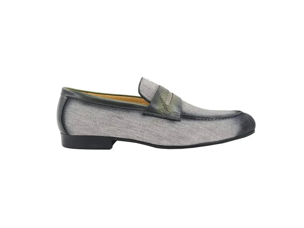Carrucci Shoes Life Style Penny Loafer With Leather Trim Fabric KS714-03 - Image 19