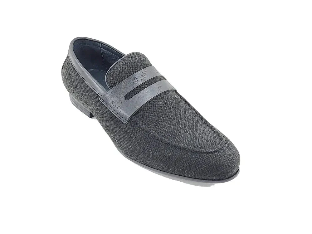 Carrucci Shoes Life Style Penny Loafer With Leather Trim Fabric KS714-03 - Image 7