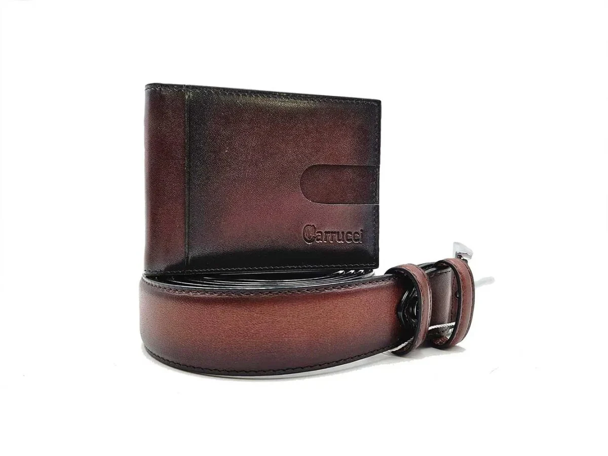 Carrucci Shoes Money Clip Bifold Wallet Calfskin Leather KC300-01 - Image 12