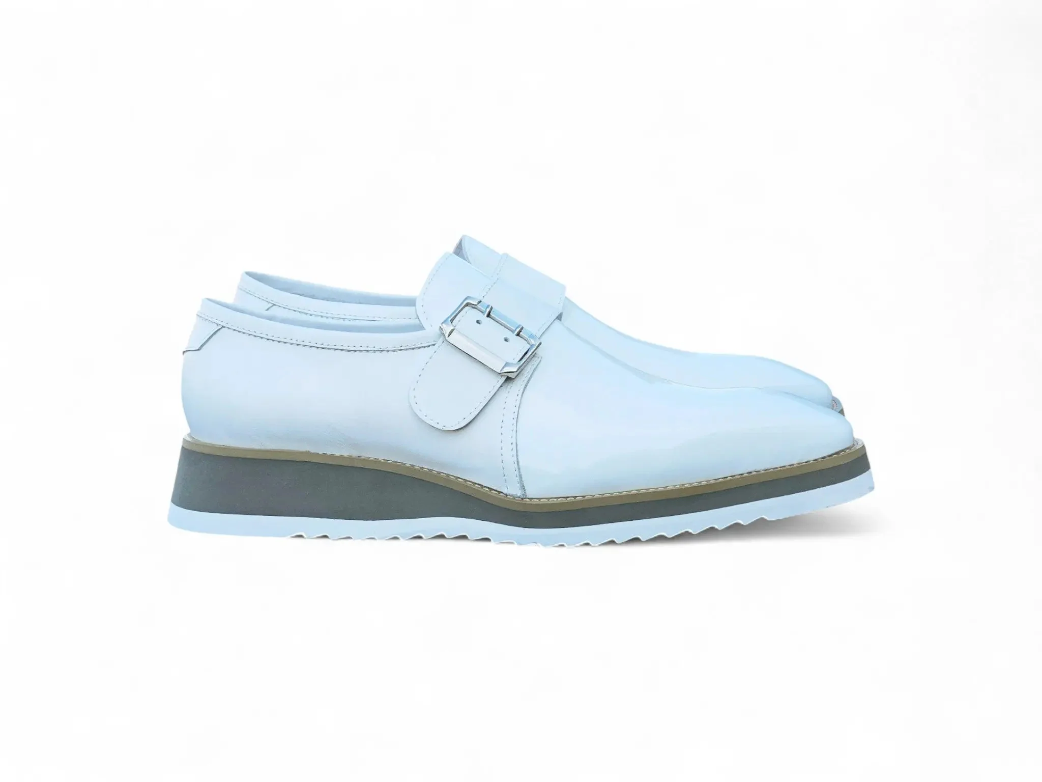Carrucci Shoes Monkstrap Slip On Classic Leather Patent KS515-38P - Image 21