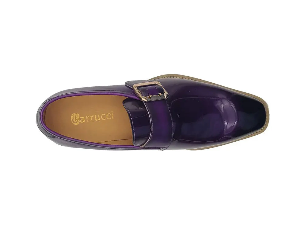 Carrucci Shoes Monkstrap Slip On Classic Leather Patent KS515-38P - Image 25
