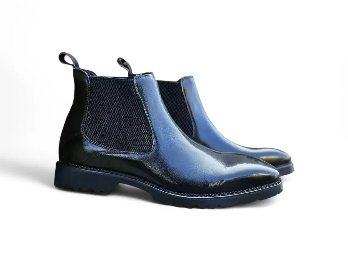 Carrucci Shoes Patina Chelsea Boot Lug Sole Calf Leather All Day Comfort KB480-102 - Image 11
