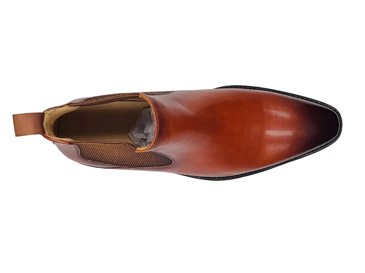 Carrucci Shoes Patina Chelsea Boot Lug Sole Calf Leather All Day Comfort KB480-102 - Image 5