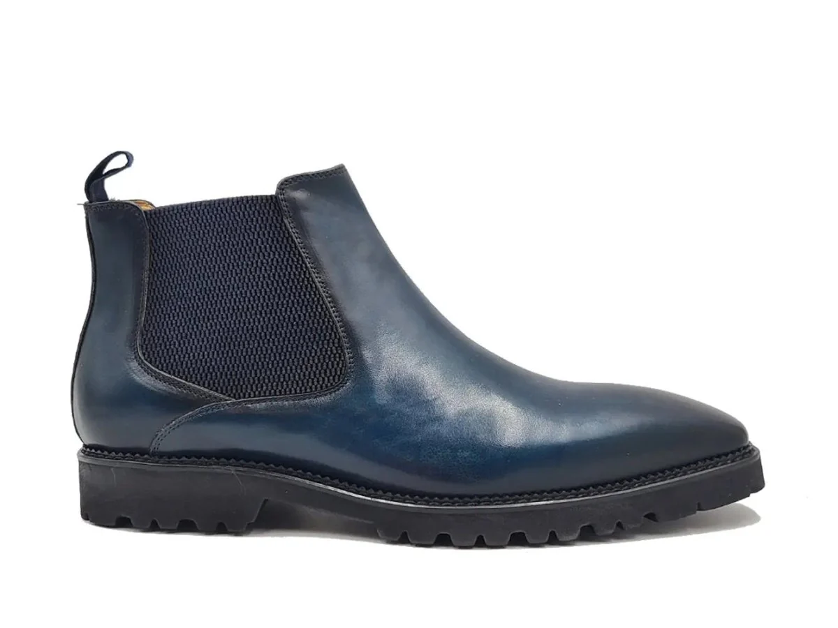 Carrucci Shoes Patina Chelsea Boot Lug Sole Calf Leather All Day Comfort KB480-102 - Image 7