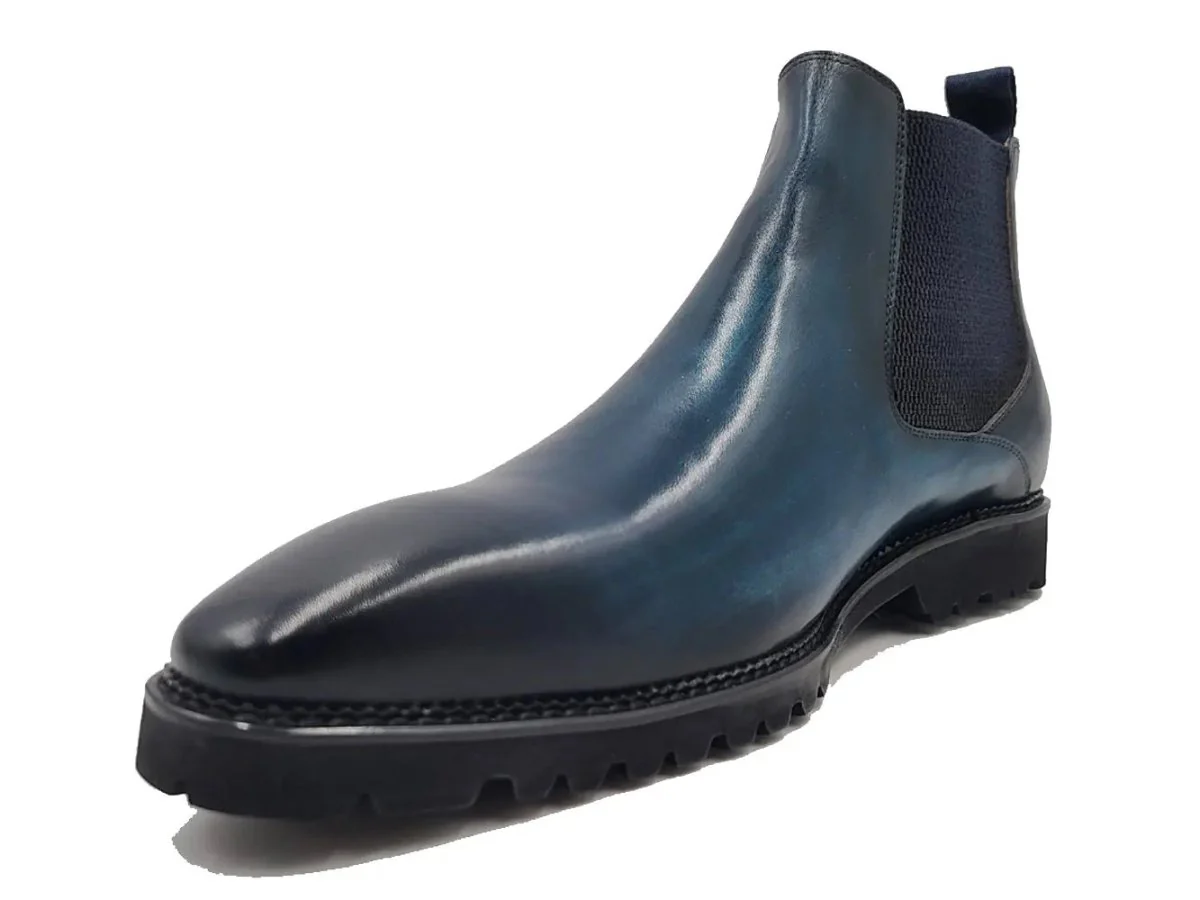Carrucci Shoes Patina Chelsea Boot Lug Sole Calf Leather All Day Comfort KB480-102 - Image 8