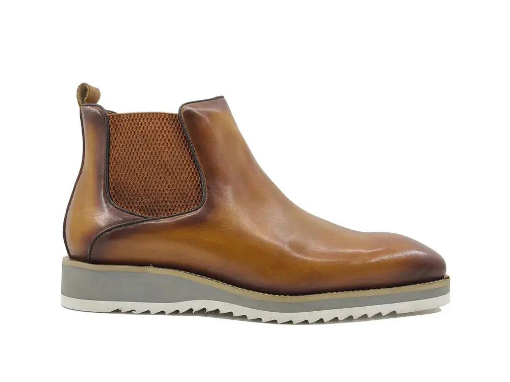 Carrucci Shoes Patina Chelsea Men's Calfskin Leather KB515-15 - Image 6