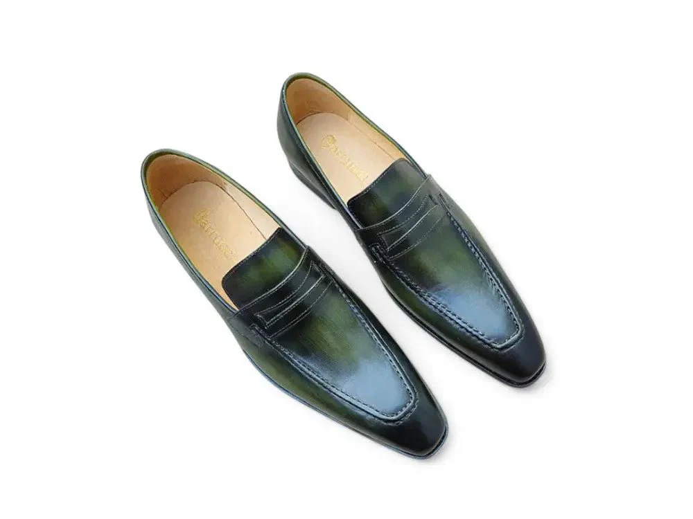 Carrucci Shoes Patina Finished Penny Loafer Men’s Leather Slip On - Image 11