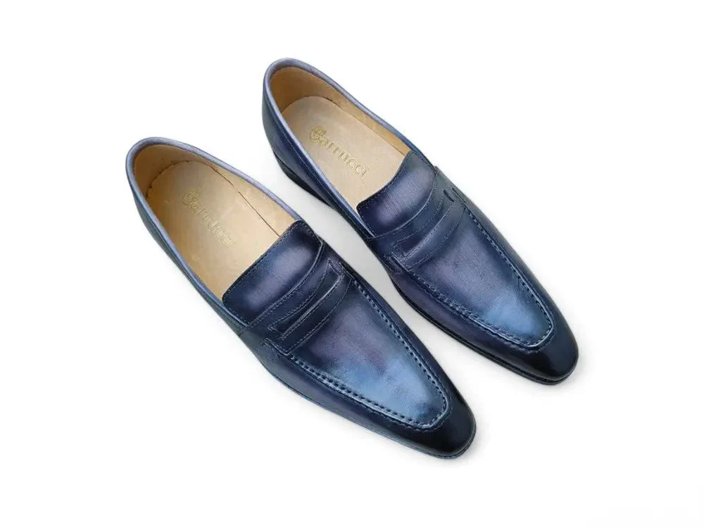 Carrucci Shoes Patina Finished Penny Loafer Men’s Leather Slip On - Image 13