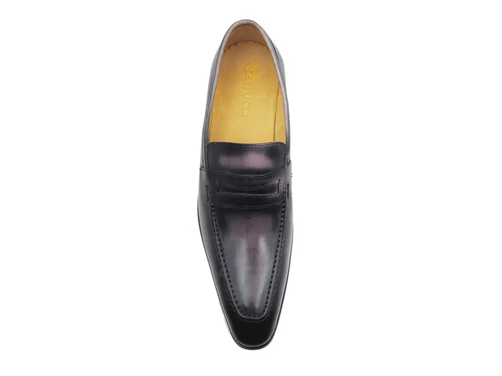 Carrucci Shoes Patina Finished Penny Loafer Men’s Leather Slip On - Image 15