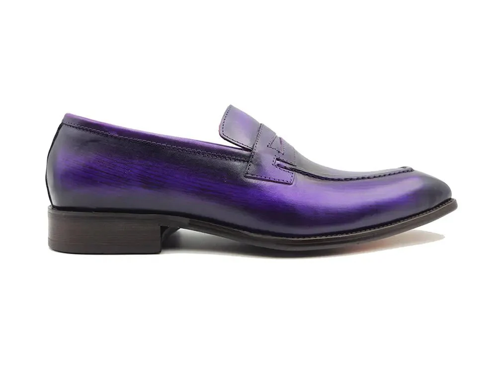 Carrucci Shoes Patina Finished Penny Loafer Men’s Leather Slip On - Image 17