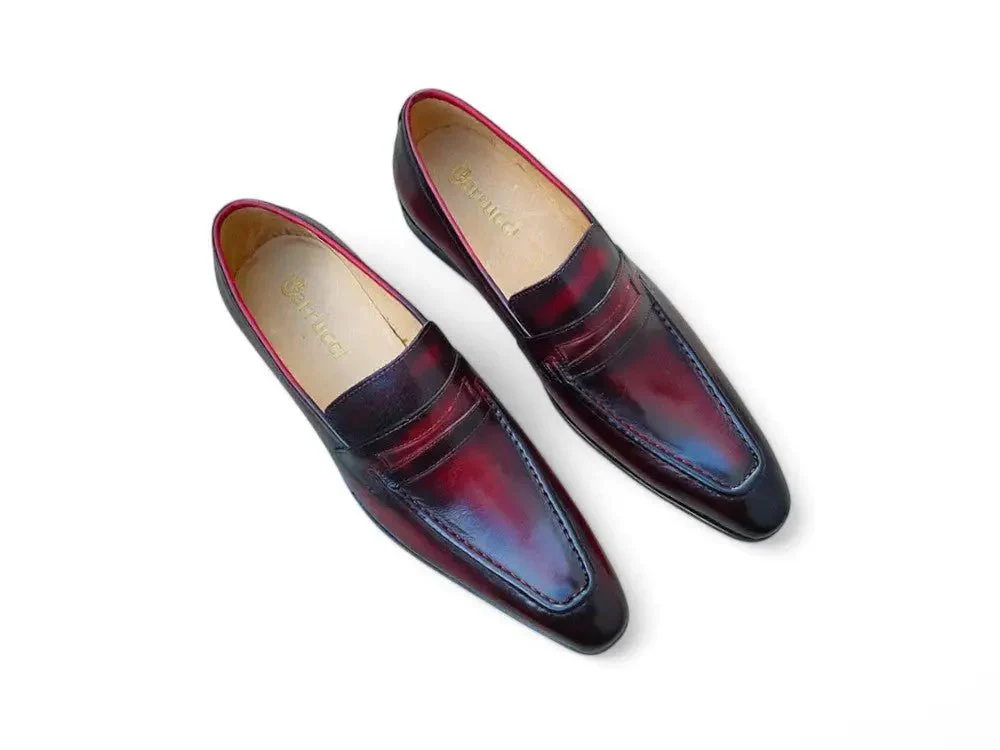 Carrucci Shoes Patina Finished Penny Loafer Men’s Leather Slip On - Image 3