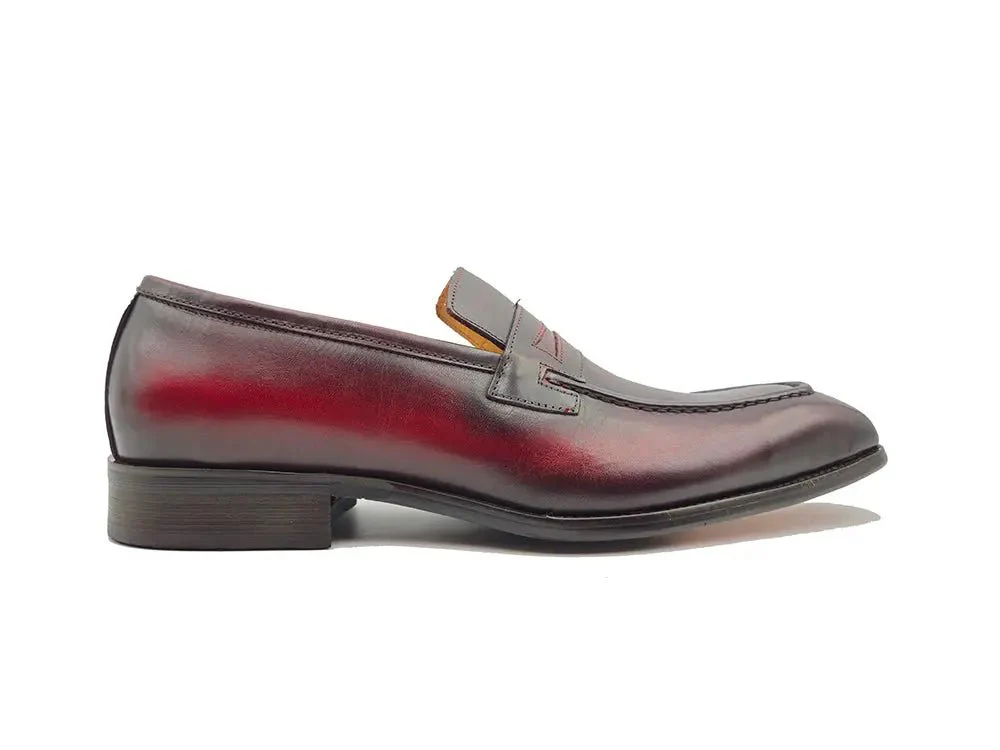 Carrucci Shoes Patina Finished Penny Loafer Men’s Leather Slip On - Image 4