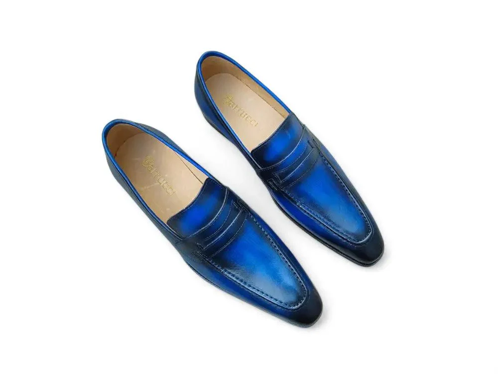 Carrucci Shoes Patina Finished Penny Loafer Men’s Leather Slip On - Image 5