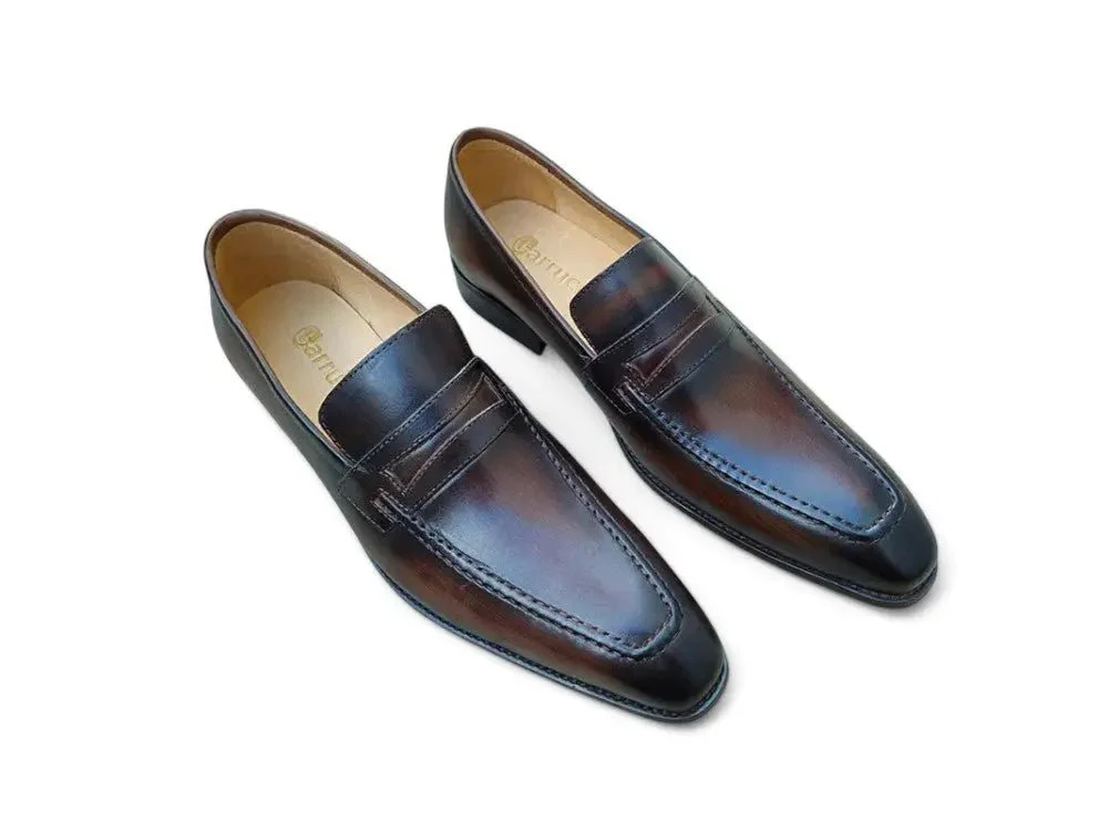 Carrucci Shoes Patina Finished Penny Loafer Men’s Leather Slip On - Image 7