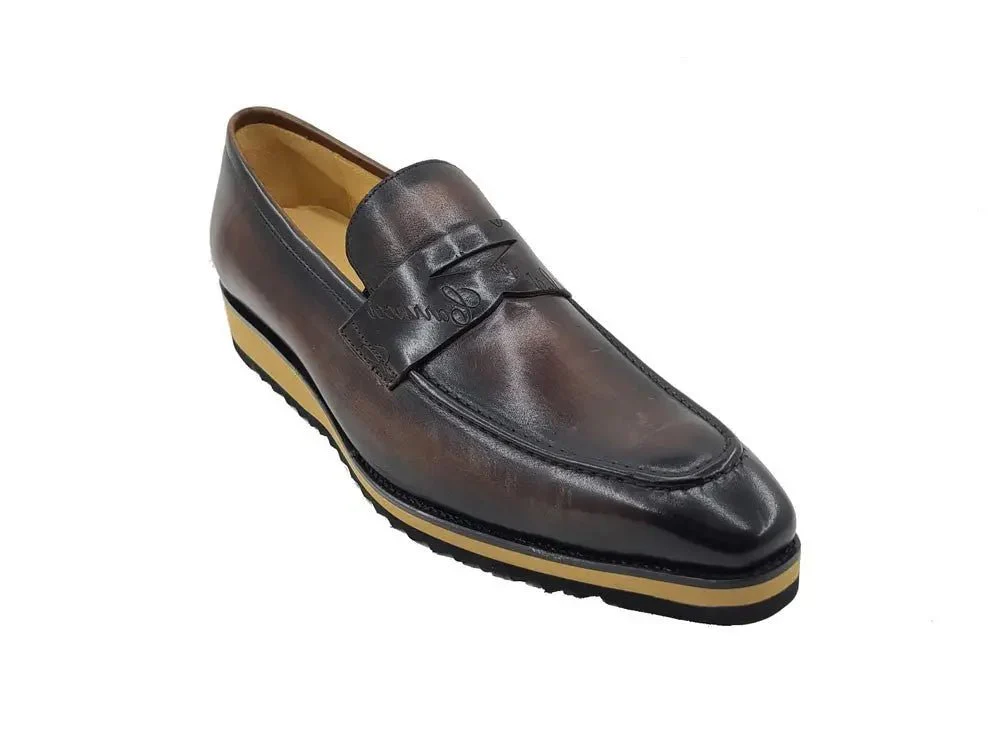 Carrucci Shoes Penny Loafer Leather Lightweight Sole KS516-01 - Image 13