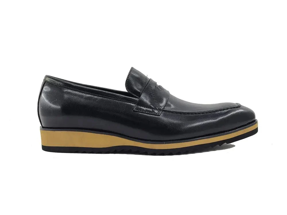 Carrucci Shoes Penny Loafer Leather Lightweight Sole KS516-01 - Image 4