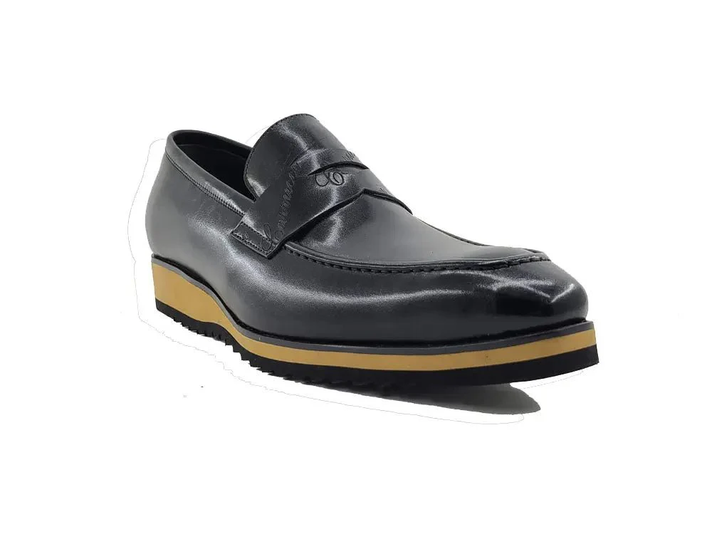 Carrucci Shoes Penny Loafer Leather Lightweight Sole KS516-01 - Image 6