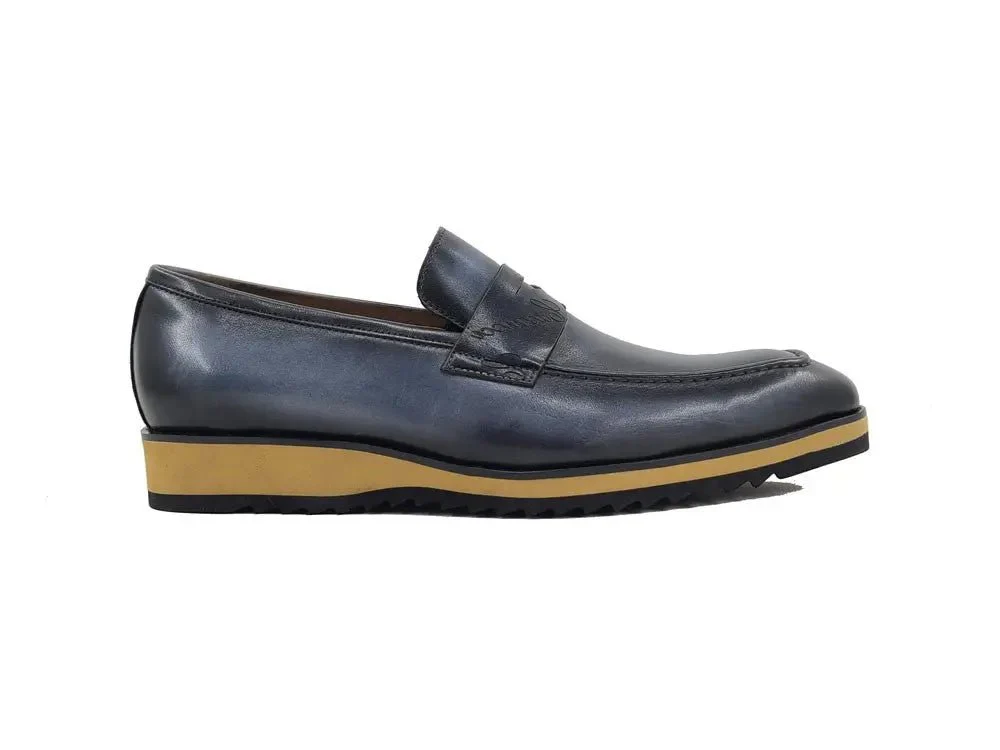 Carrucci Shoes Penny Loafer Leather Lightweight Sole KS516-01 - Image 8