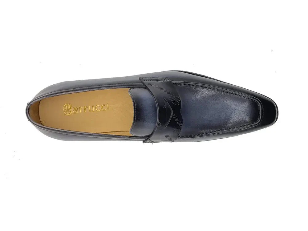 Carrucci Shoes Penny Loafer Leather Lightweight Sole KS516-01 - Image 9