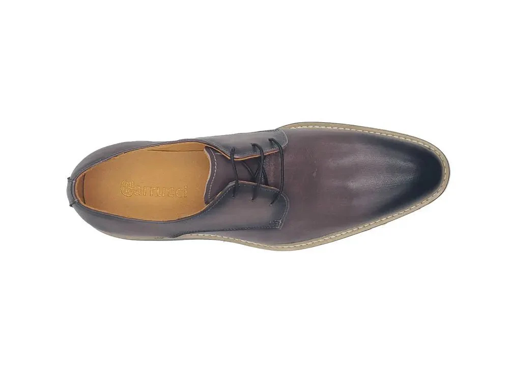 Carrucci Shoes Plain Toe Blucher Oxford Calfskin Leather Ks552-04 - Image 8