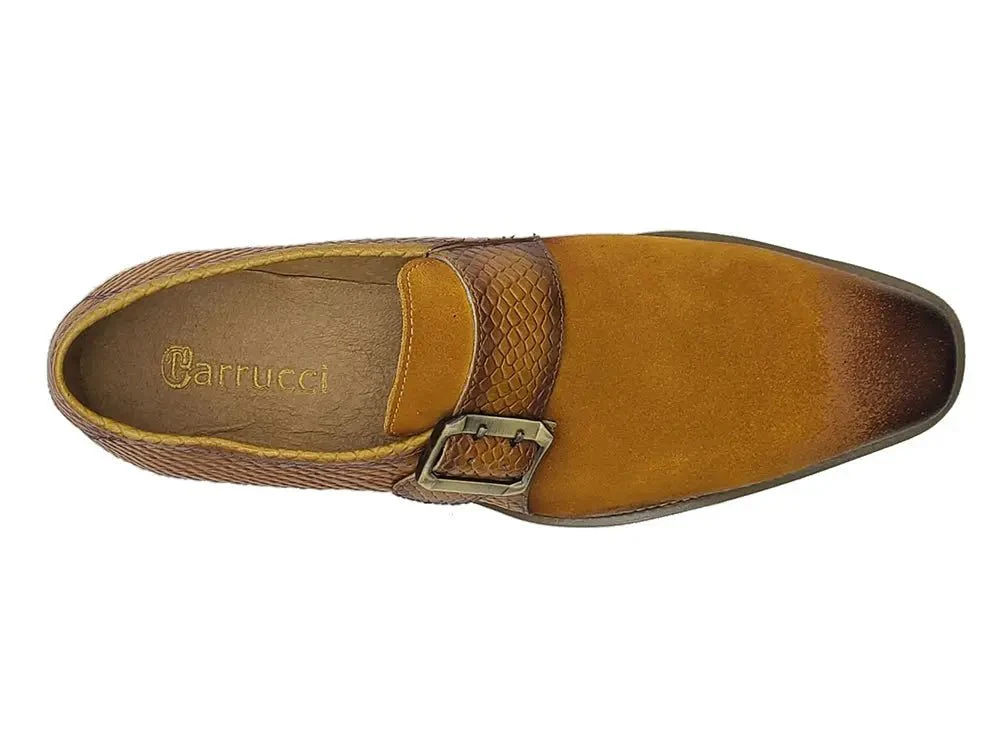 Carrucci Shoes Shoes Men's Suede Buckle Monkstrap Slip On - Image 10