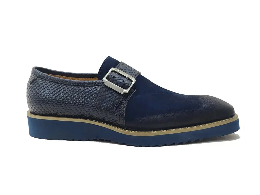 Carrucci Shoes Shoes Men's Suede Buckle Monkstrap Slip On - Image 13