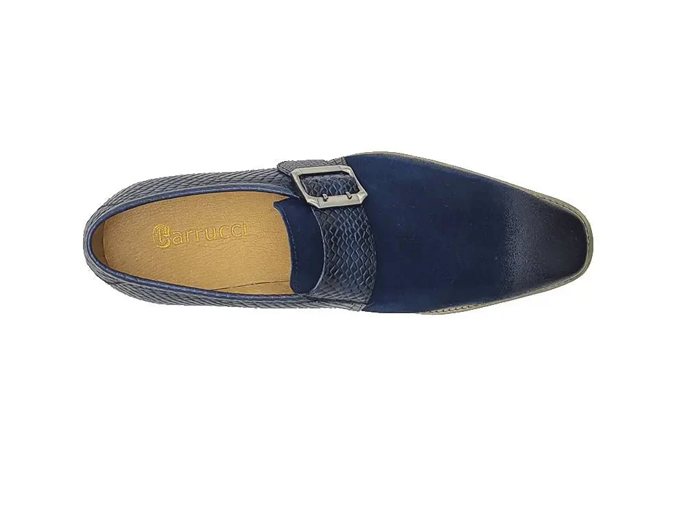 Carrucci Shoes Shoes Men's Suede Buckle Monkstrap Slip On - Image 14