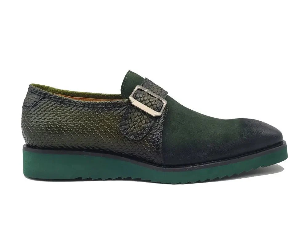 Carrucci Shoes Shoes Men's Suede Buckle Monkstrap Slip On - Image 18