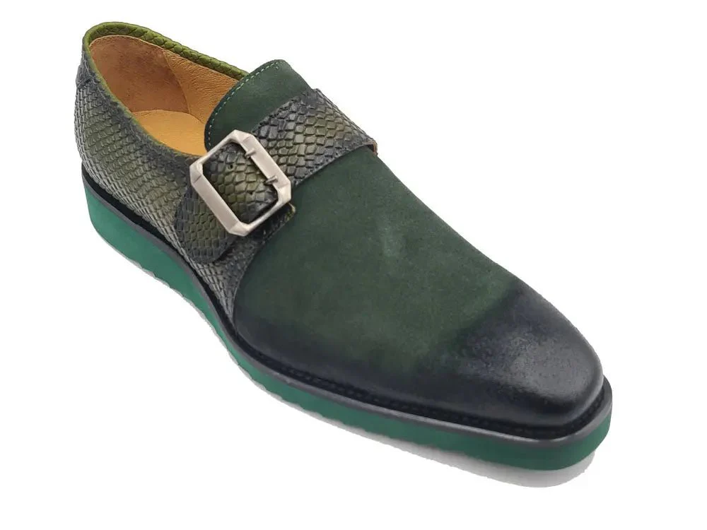 Carrucci Shoes Shoes Men's Suede Buckle Monkstrap Slip On - Image 19