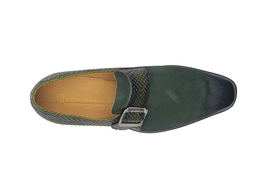 Carrucci Shoes Shoes Men's Suede Buckle Monkstrap Slip On - Image 20