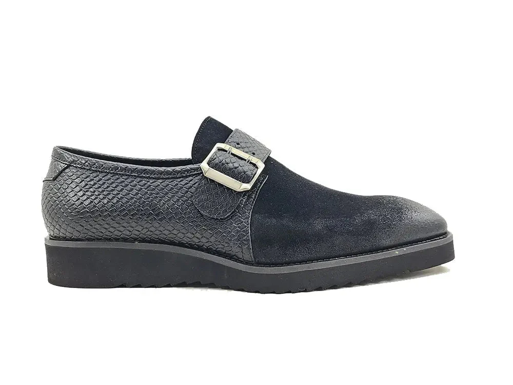 Carrucci Shoes Shoes Men's Suede Buckle Monkstrap Slip On - Image 23