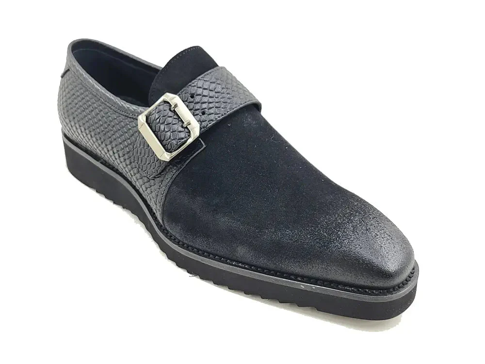Carrucci Shoes Shoes Men's Suede Buckle Monkstrap Slip On - Image 24