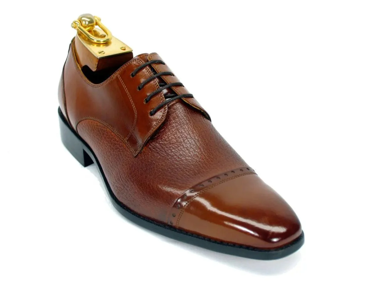 Carrucci Shoes Shoes Textured Leather Blucher Leather KS2240-03 - Image 2