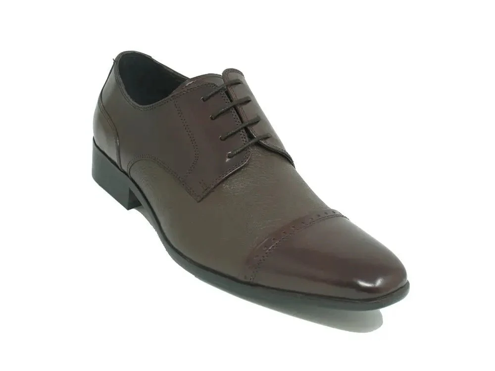 Carrucci Shoes Shoes Textured Leather Blucher Leather KS2240-03 - Image 6