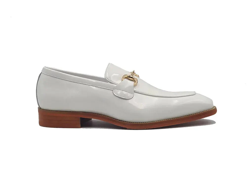 Carrucci Shoes Signature Horse Bit Calfskin Slip On Loafer KS509-28P - Image 10