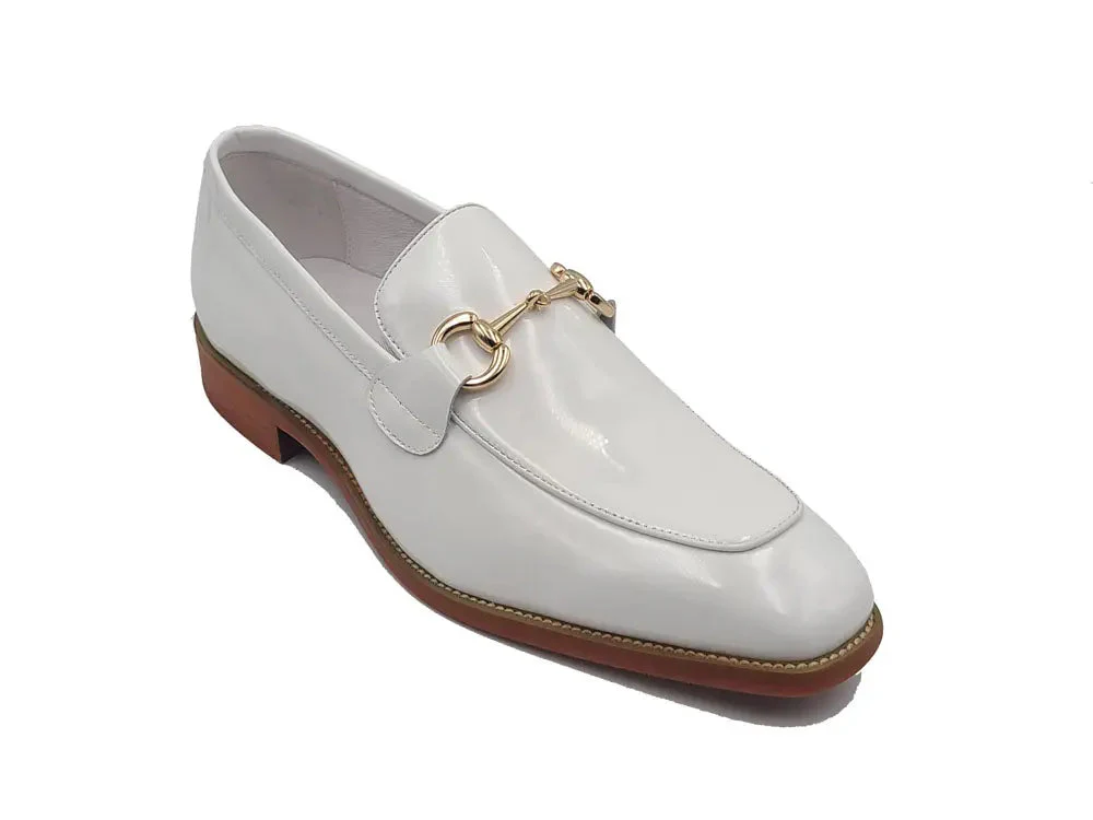 Carrucci Shoes Signature Horse Bit Calfskin Slip On Loafer KS509-28P - Image 11
