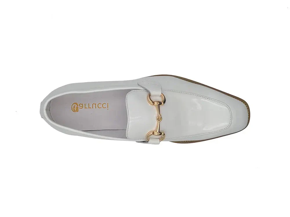 Carrucci Shoes Signature Horse Bit Calfskin Slip On Loafer KS509-28P - Image 12