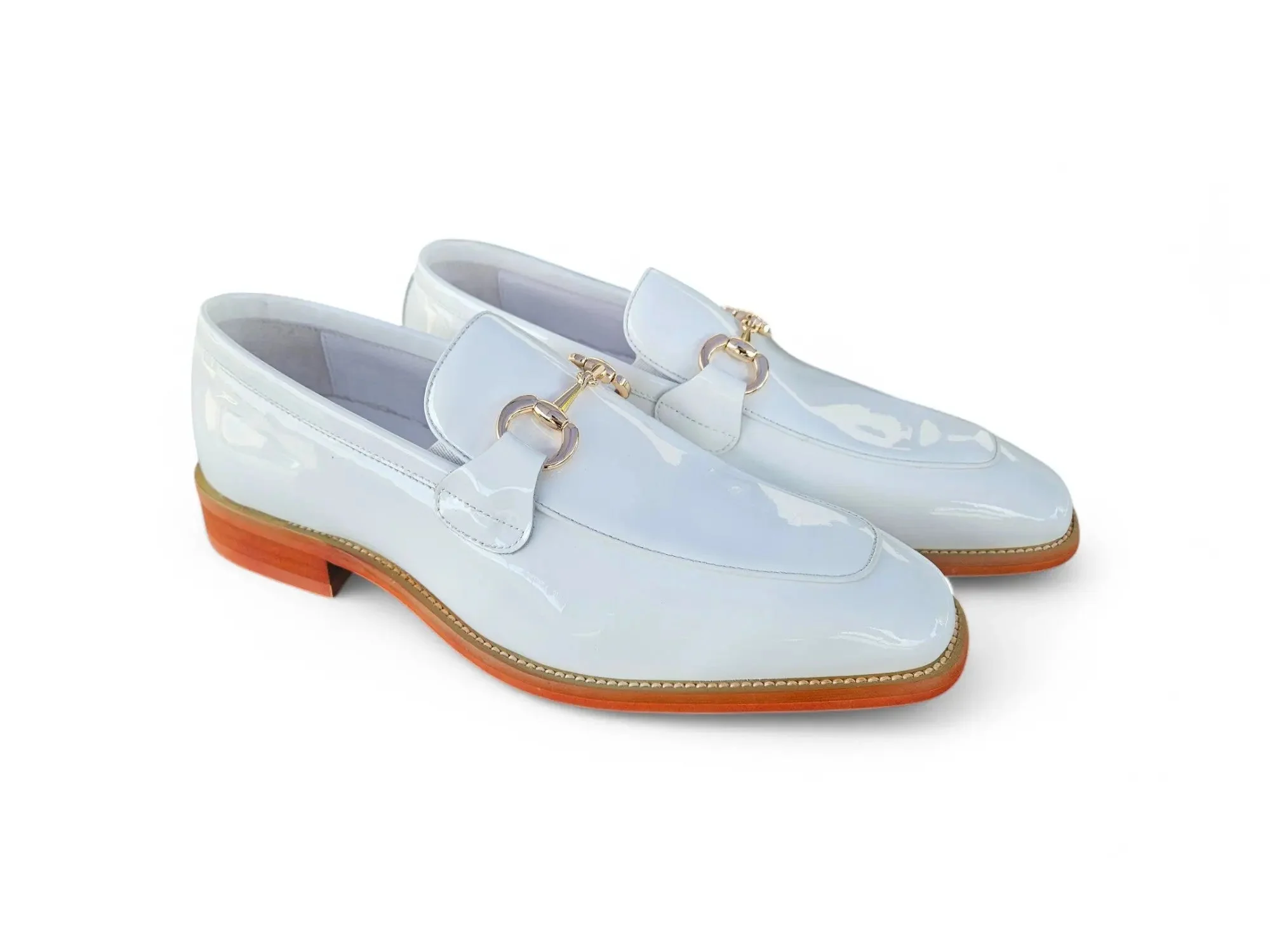 Carrucci Shoes Signature Horse Bit Calfskin Slip On Loafer KS509-28P - Image 7