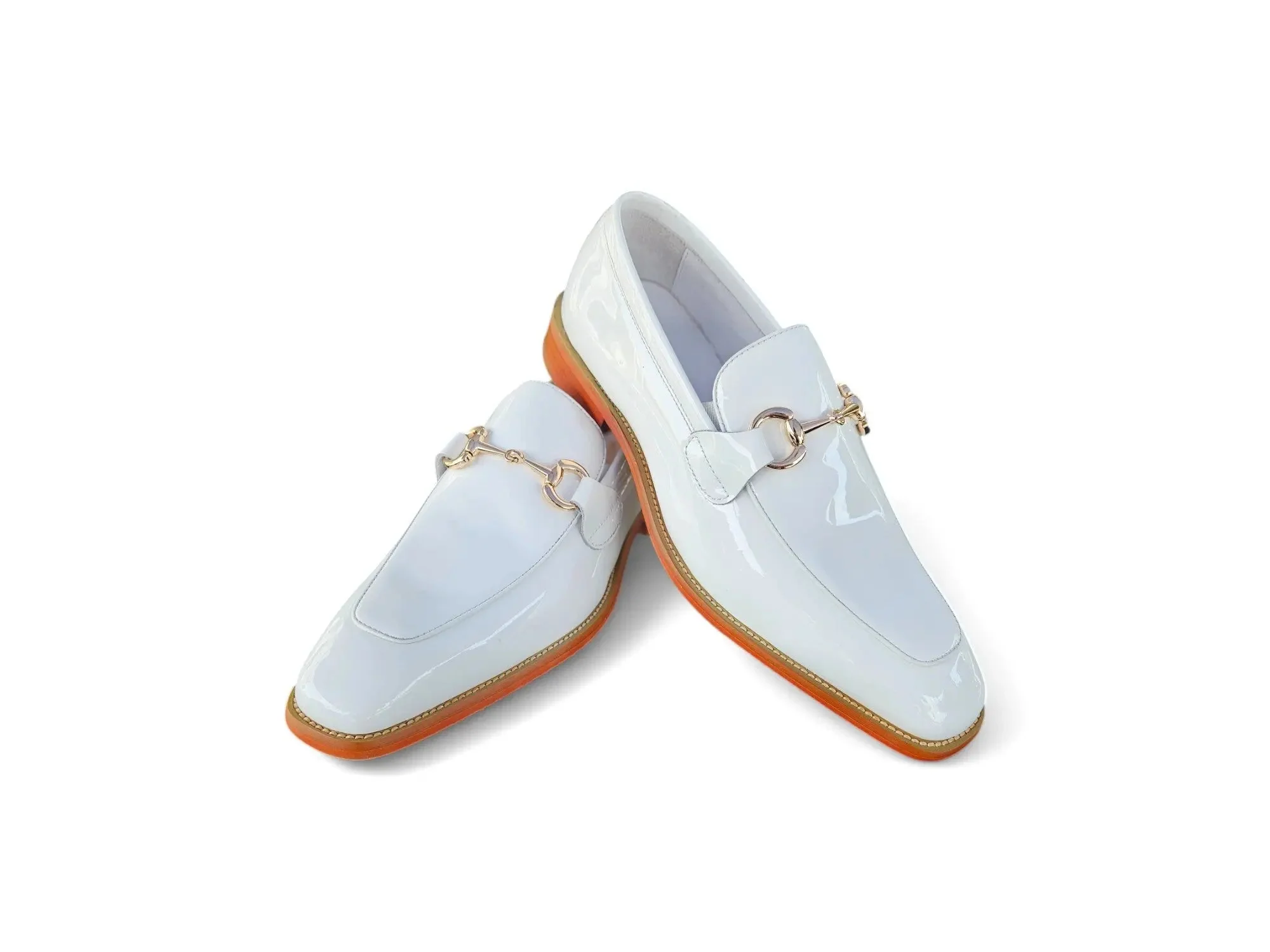 Carrucci Shoes Signature Horse Bit Calfskin Slip On Loafer KS509-28P - Image 8