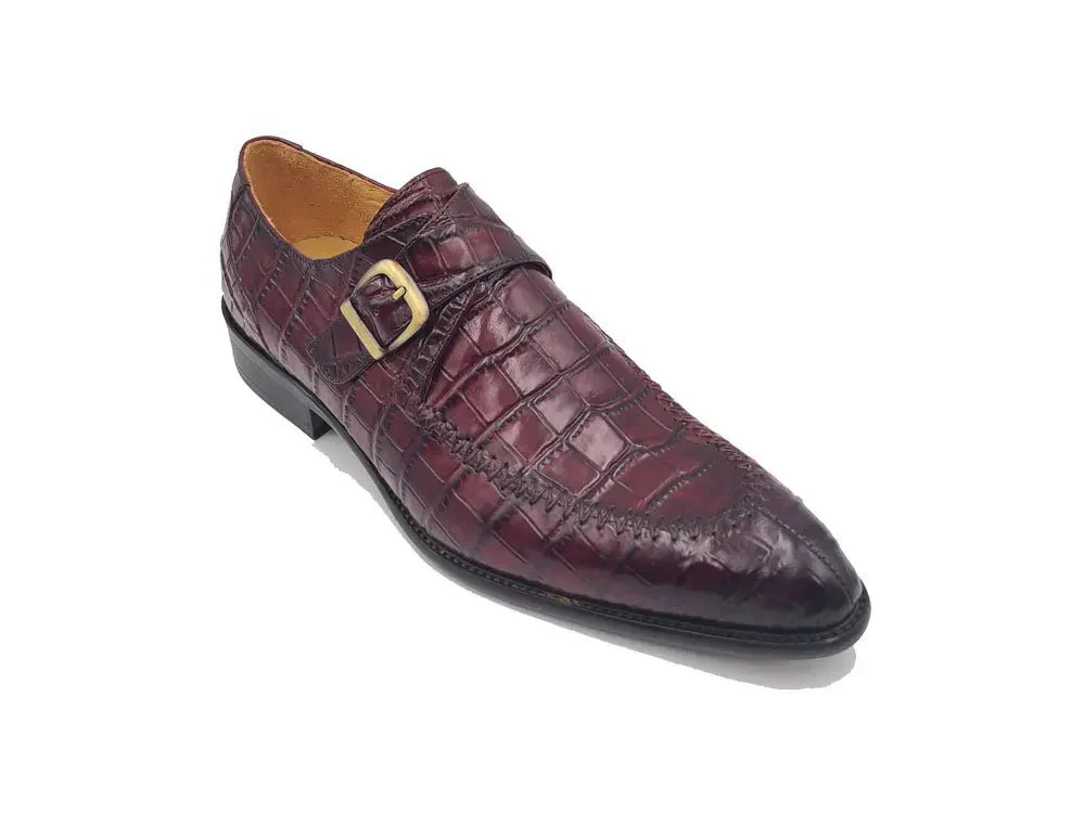Carrucci Shoes Single Monk Buckle Split Toe Loafer Calfskin Ks479-13 - Image 10