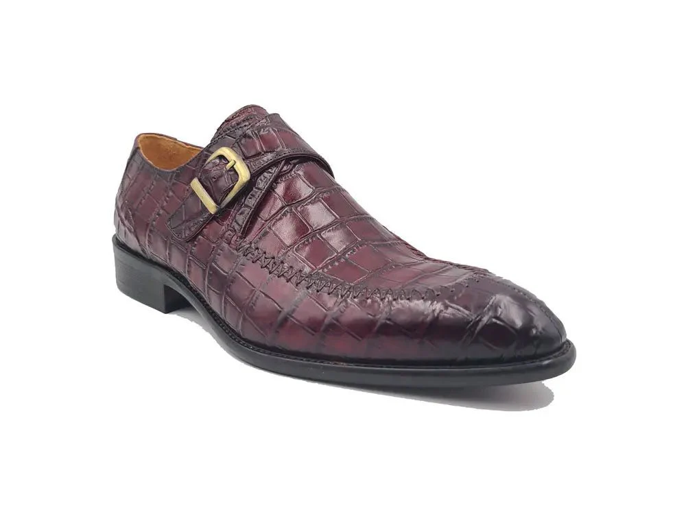 Carrucci Shoes Single Monk Buckle Split Toe Loafer Calfskin Ks479-13 - Image 11