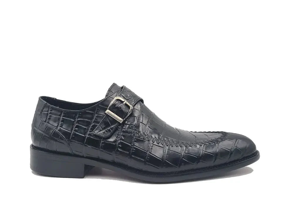 Carrucci Shoes Single Monk Buckle Split Toe Loafer Calfskin Ks479-13 - Image 12