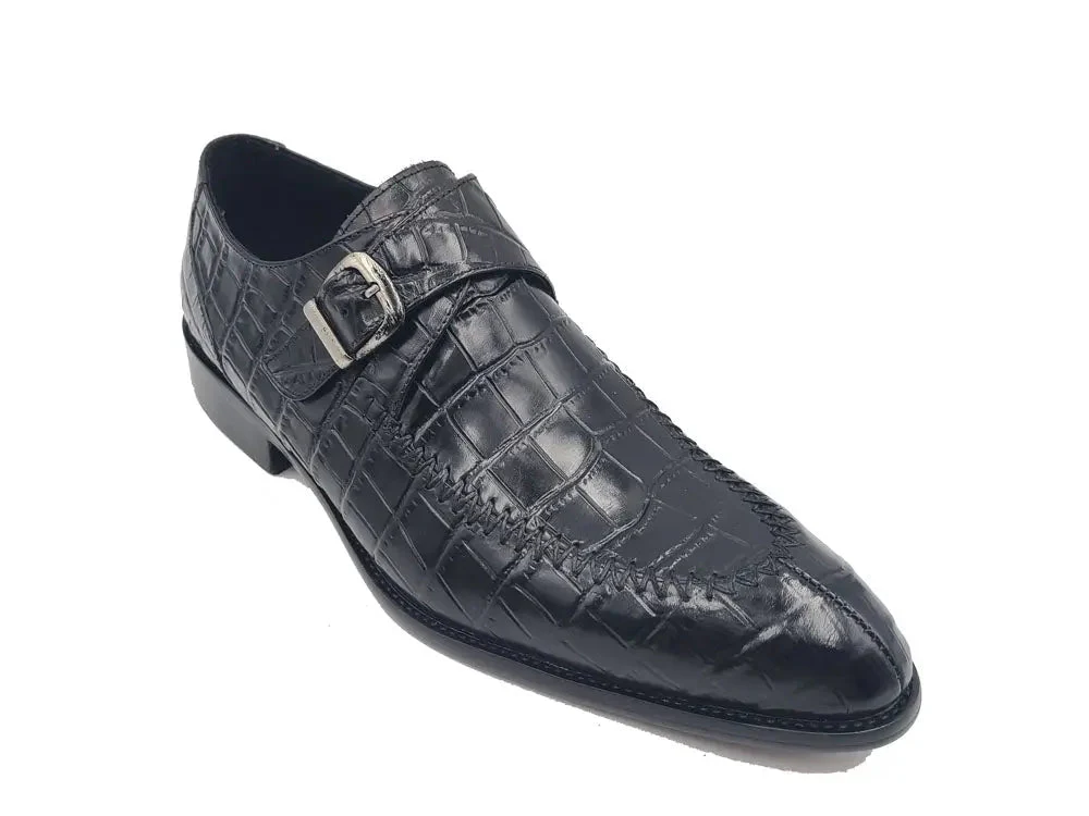 Carrucci Shoes Single Monk Buckle Split Toe Loafer Calfskin Ks479-13 - Image 14