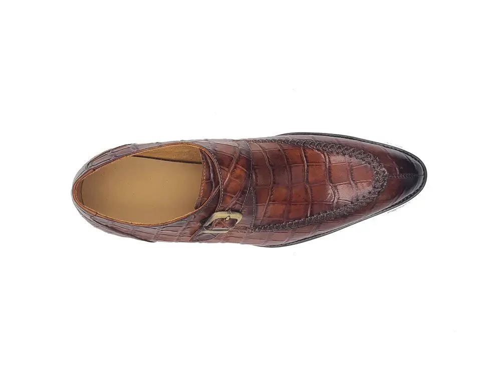 Carrucci Shoes Single Monk Buckle Split Toe Loafer Calfskin Ks479-13 - Image 7