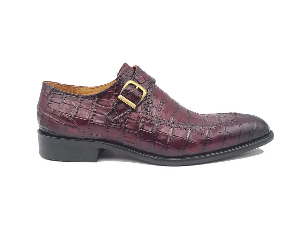 Carrucci Shoes Single Monk Buckle Split Toe Loafer Calfskin Ks479-13 - Image 8