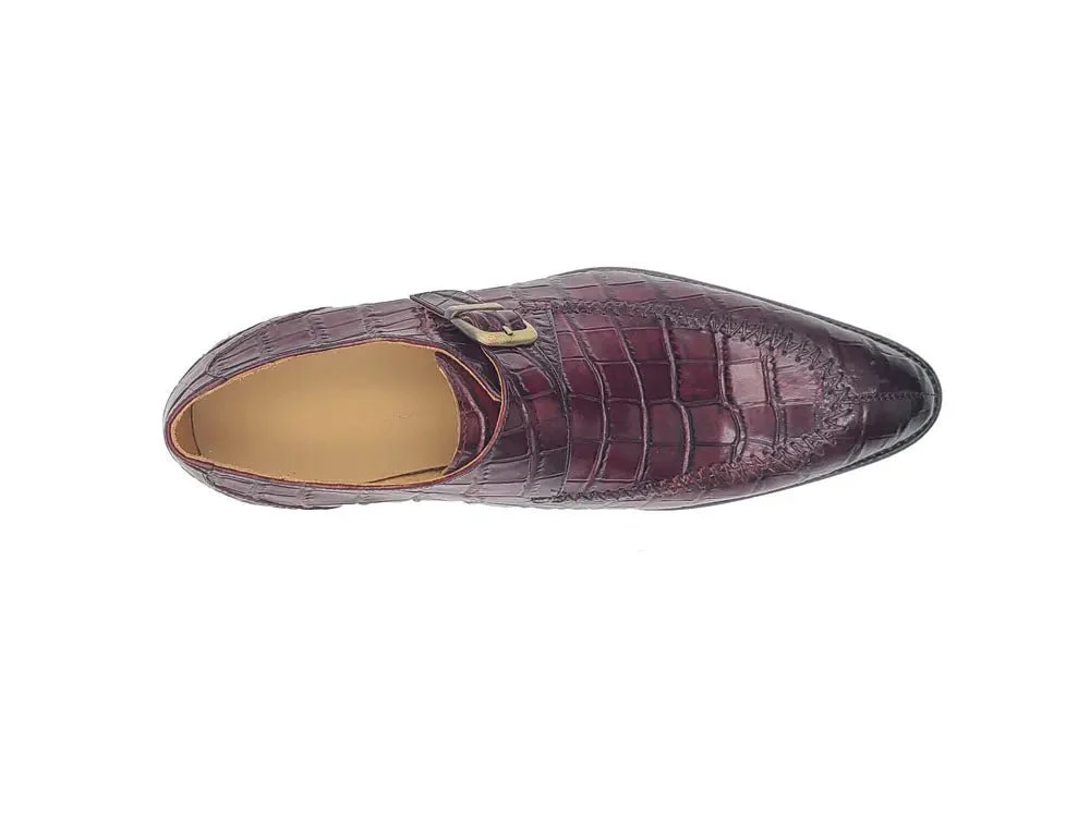 Carrucci Shoes Single Monk Buckle Split Toe Loafer Calfskin Ks479-13 - Image 9