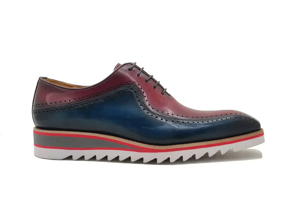 Carrucci Shoes Two Tone Hand Burnished Brogue Oxford Calfskin KS550-05T - Image 23