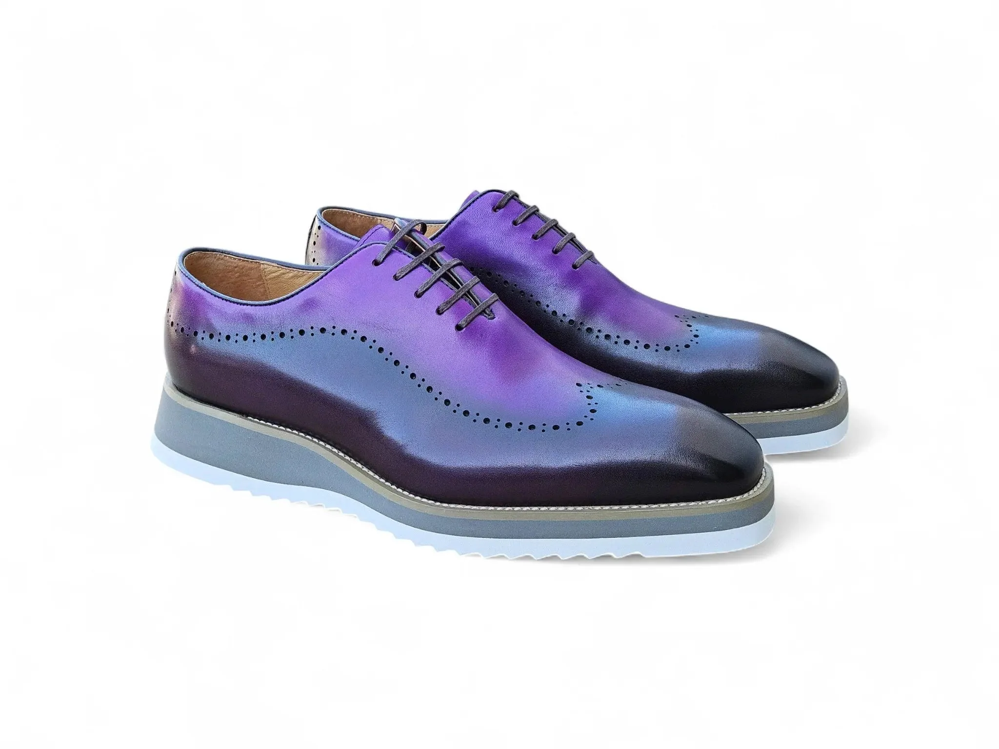 Carrucci Shoes Two Tone Oxford Men's Calfskin Leather KS515-33T